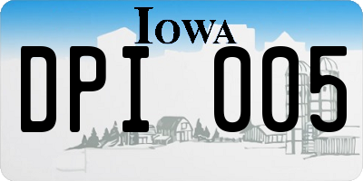 IA license plate DPI005