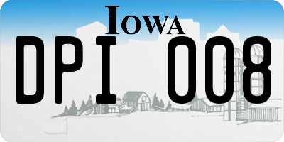 IA license plate DPI008