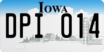 IA license plate DPI014