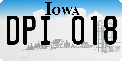 IA license plate DPI018