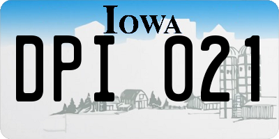 IA license plate DPI021