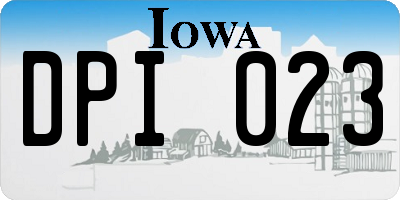 IA license plate DPI023