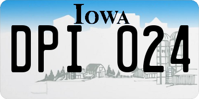 IA license plate DPI024