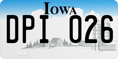 IA license plate DPI026