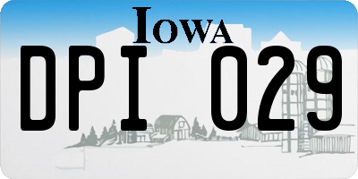 IA license plate DPI029