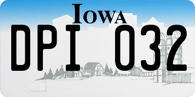 IA license plate DPI032