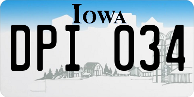 IA license plate DPI034