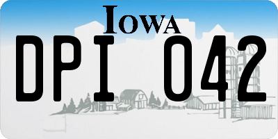 IA license plate DPI042