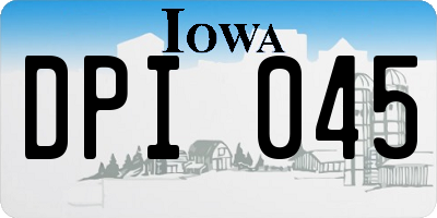 IA license plate DPI045