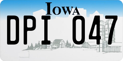 IA license plate DPI047