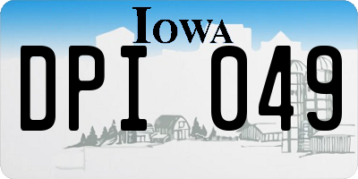 IA license plate DPI049
