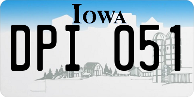 IA license plate DPI051