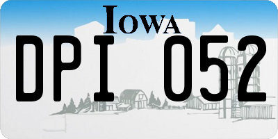 IA license plate DPI052