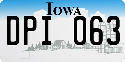 IA license plate DPI063