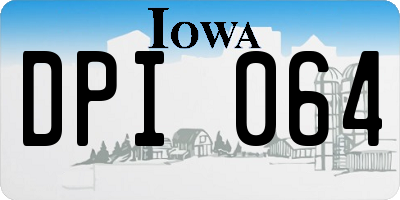 IA license plate DPI064