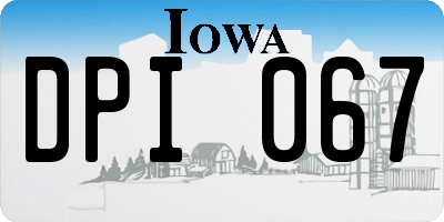 IA license plate DPI067