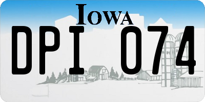 IA license plate DPI074