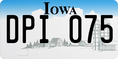 IA license plate DPI075