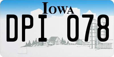 IA license plate DPI078