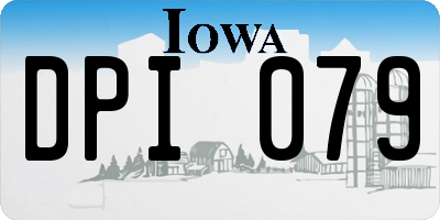 IA license plate DPI079
