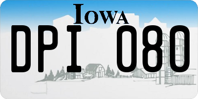 IA license plate DPI080
