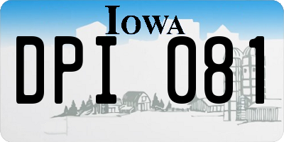 IA license plate DPI081