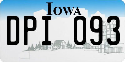 IA license plate DPI093