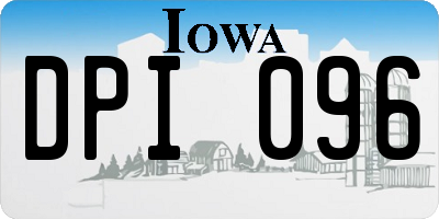 IA license plate DPI096
