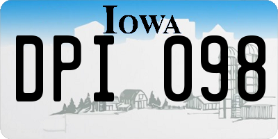 IA license plate DPI098