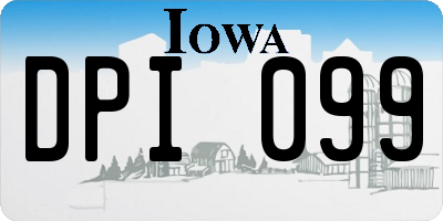 IA license plate DPI099