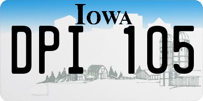 IA license plate DPI105