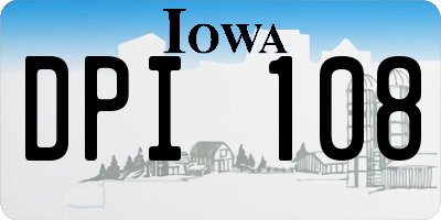 IA license plate DPI108