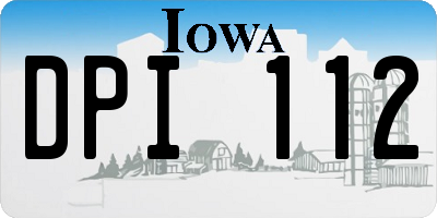 IA license plate DPI112