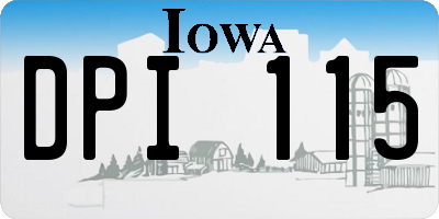 IA license plate DPI115
