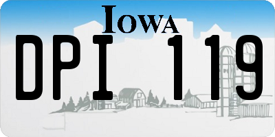 IA license plate DPI119