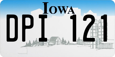 IA license plate DPI121