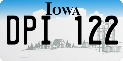IA license plate DPI122