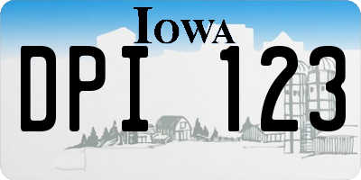 IA license plate DPI123