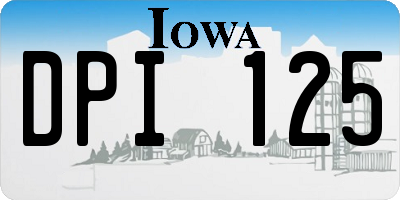 IA license plate DPI125