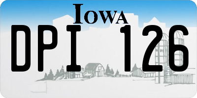 IA license plate DPI126