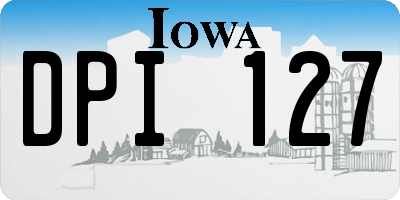 IA license plate DPI127