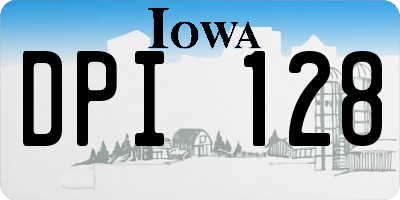 IA license plate DPI128