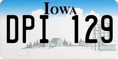 IA license plate DPI129