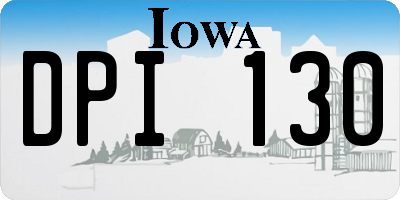 IA license plate DPI130