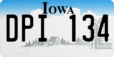 IA license plate DPI134