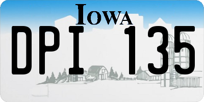 IA license plate DPI135
