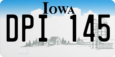 IA license plate DPI145