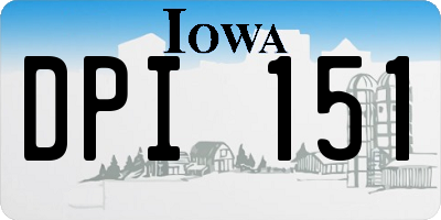 IA license plate DPI151