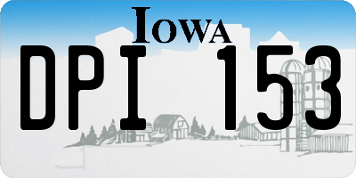 IA license plate DPI153