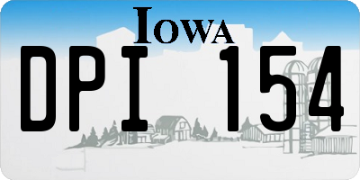 IA license plate DPI154